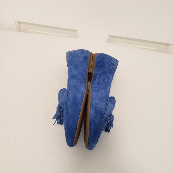 NWOB Talbots Royal Blue Suede Tassel Francesca Loafers Size 8.5 Business Casual - Picture 11 of 16